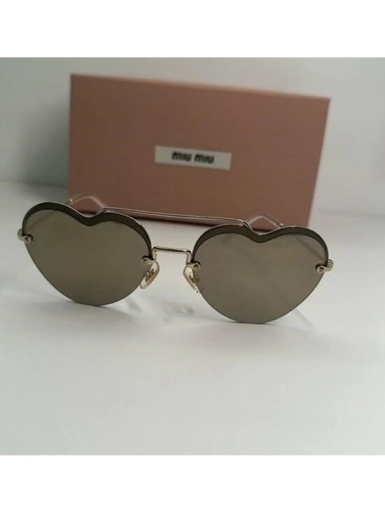 New - Miu Miu™ Core Collection MU 62US ZVN1C0 58 - Pale Gold main image 14